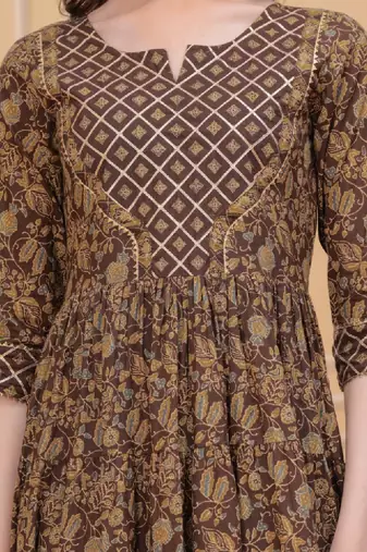 Women floral printed anarkali kurta