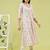 Women floral printed mirror work kurta