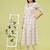 Women floral printed mirror work kurta