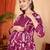 Women floral printed maternity anarkali kurta