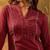 Striped embroidered mandarin collar straight kurta