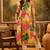 Floral printed mandarin collar a-line kurta