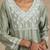 Women green chanderi chikankari embroidered kurta