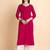 Women rayon chikankari embroidered kurta