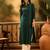 Pleated mandarin collar straight kurta