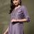 Floral yoke design notch neck thread work straight kurta