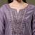 Floral yoke design notch neck thread work straight kurta