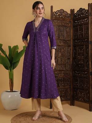 Embroidered anarkali kurta 1