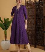 Embroidered anarkali kurta