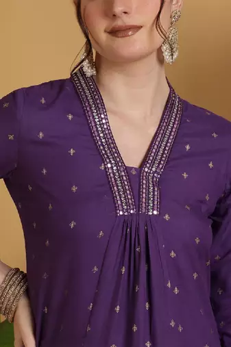 Embroidered anarkali kurta