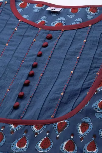 Floral printed anarkali kurta