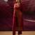 Checked round neck pure cotton straight kurta