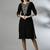 Floral yoke design notch neck thread work straight kurta