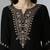 Floral yoke design notch neck thread work straight kurta