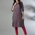 Floral embroidered thread work kurta