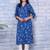 Floral printed mandarin collar straight kurta