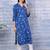 Floral printed mandarin collar straight kurta