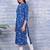 Floral printed mandarin collar straight kurta