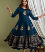Women floral printed anarkali kurta