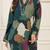 Abstract printed v-neck chanderi silk straight kurta