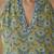 Floral printed v-neck pure cotton straight kurta