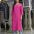 Women ethnic motifs embroidered daily cotton straight kurta