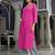 Women ethnic motifs embroidered daily cotton straight kurta