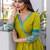 Women paisley printed thread work anarkali kurta