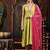 Women bandhani printed bandhej a-line thread work pastels kurta with dupatta