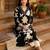 Floral printed v-neck straight rayon kurta