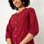 Women woven design daily cotton straight kurta