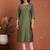 Floral yoke design round neck straight kurta
