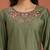 Floral yoke design round neck straight kurta