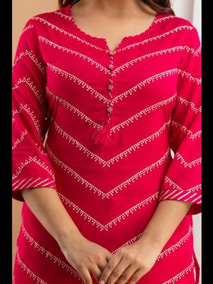 Women pink viscose rayon kurtas 2