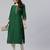 Women geometric embroidered daily cotton straight kurta