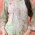Women floral printed notched neck straight chikankari organic cotton kurta