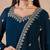 Women ethnic motifs embroidered sweetheart neck kurta with dupatta