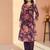 Floral printed sequinned a-line kurta