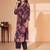 Floral printed sequinned a-line kurta
