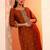Ethnic motifs embroidered sweetheart neck straight kurta