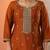 Ethnic motifs embroidered sweetheart neck straight kurta
