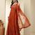 Women yoke design mirror work floral anarkali kurta