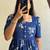 Women blue viscose rayon kurtas