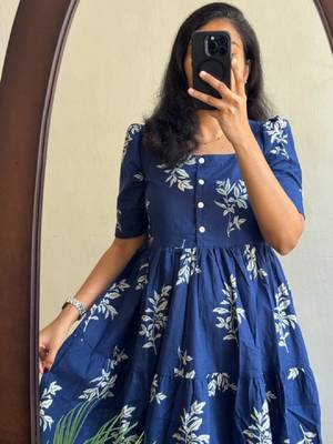 Women blue viscose rayon kurtas 3