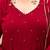 Women maroon embroidered zari georgette anarkali kurta with dupatta