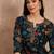 Women floral printed beads and stones straight kurta