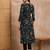 Women floral printed beads and stones straight kurta