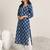 Floral printed round neck cotton kurtas