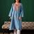 Kashmiri golden boti tilla embroidered cashmilion round-neck winter kurta