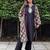 Kashmiri aari embroidered black cashmilion round-neck phiran, winter kurta